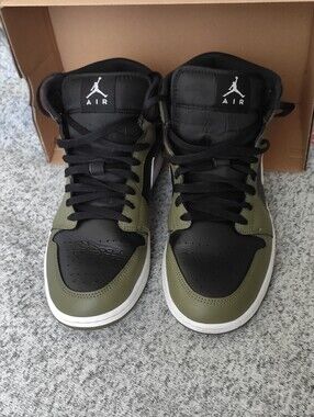 Nike Air Jordan 1s (Olive-Green; Mid-Top; Sz: 9.5)
